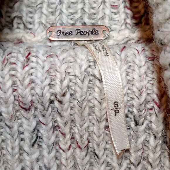 Free People Wool Blend Knit Turtleneck Pullover Sweater - Womens Size Small - Picture 4 of 5